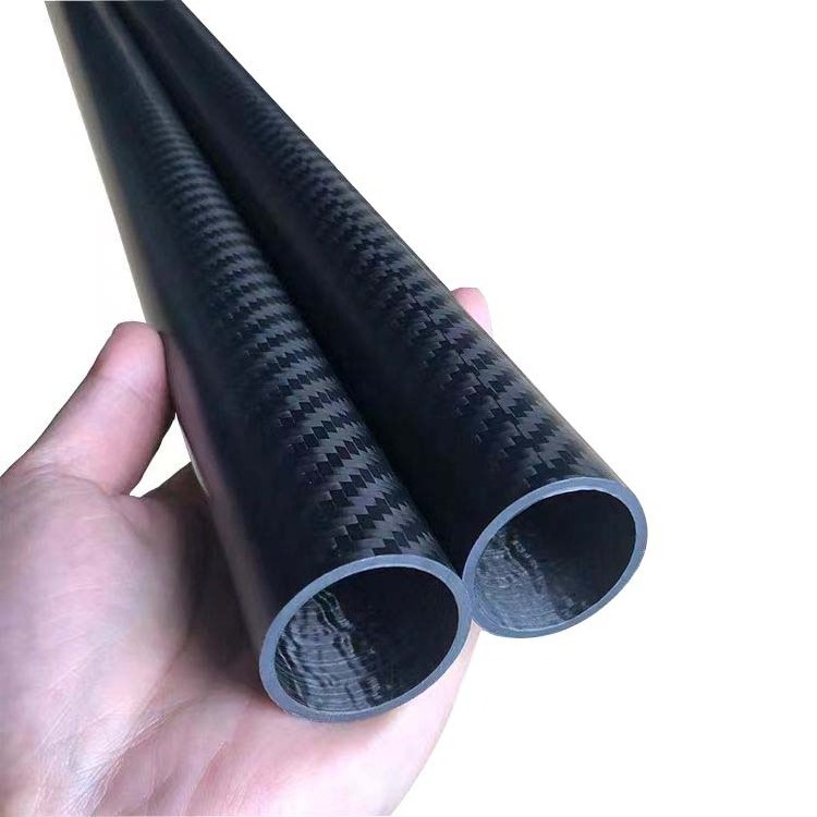 Factory Customized 3K Glossy/Matte Tapered Carbon Fiber Tube 40mm with Connectors