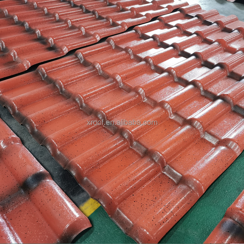 High quality masonry materials pvc roofing sheet teja upvc asa roma roof tile synthetic resin roof shingle