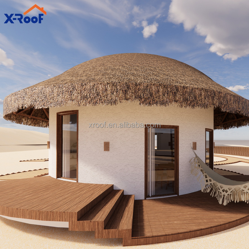 Hot selling heat insulation materials artificial thatch roof synthetic palm synthetic thatched roof gazebo