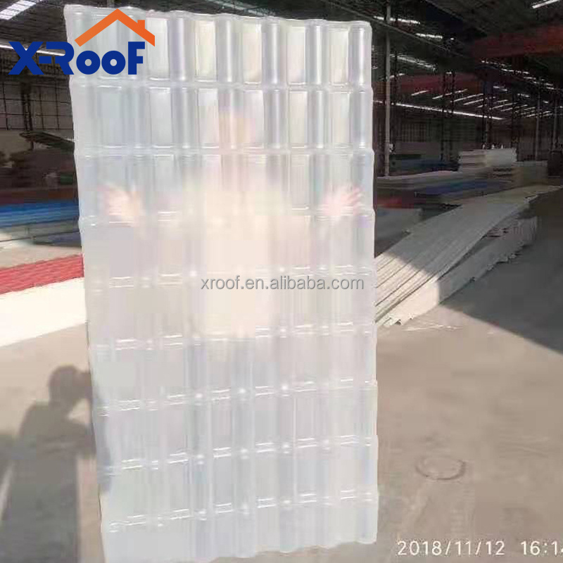 Plastic waterproof building material translucent telhas de telhado spanish roof tile pvc roof tile for villa house