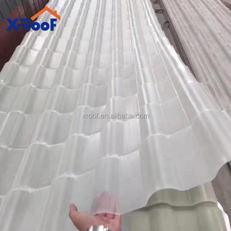 Anti corrosion laminas de plastico para techos asa upvc roofing sheet spanish asa synthetic resin roof tile for house hotel vill