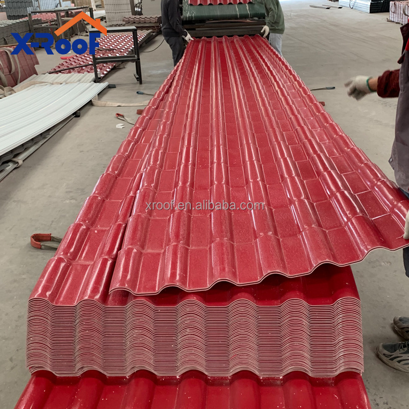 Anti corrosion laminas de plastico para techos asa upvc roofing sheet spanish asa synthetic resin roof tile for house hotel vill