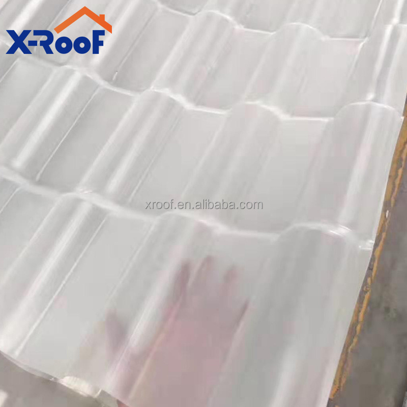 Plastic waterproof building material translucent telhas de telhado spanish roof tile pvc roof tile for villa house