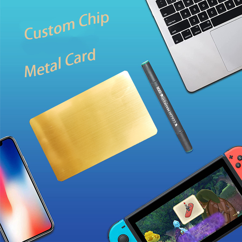 High-end Custom Nfc Metal Cards Business Card With Qr Code Nfc 4k Gold Nfc Metal Business Card