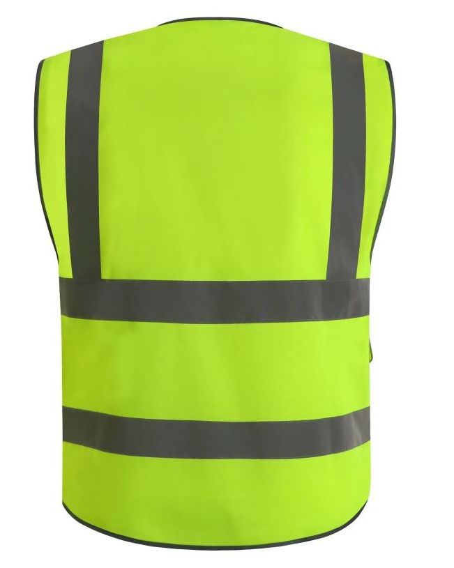 Class 2 High Visibility Zipper Front Reflective Safety Pilot Gilet Security  Vest  Gilet Security Vest