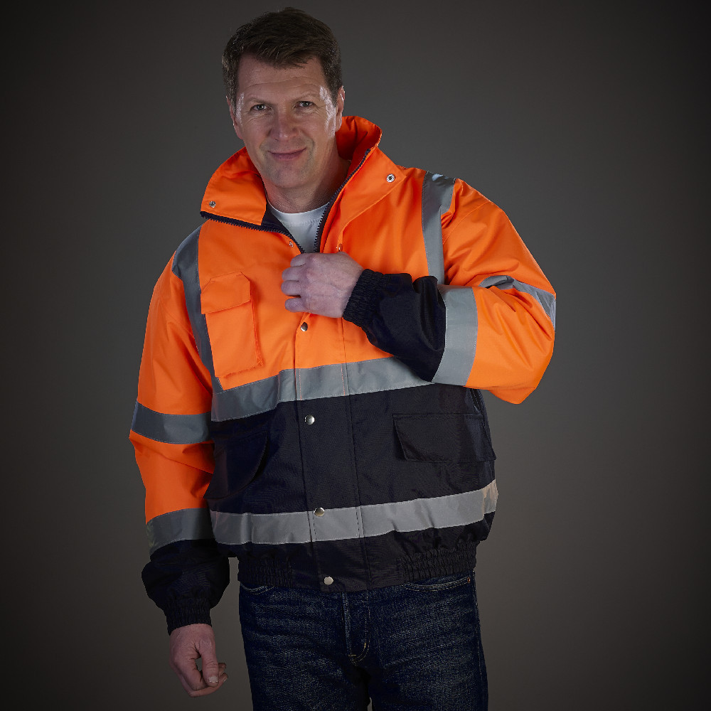 High collar autumn winter manufacturers direct hi vis coldproof waterproof reflective  mining safety jacket