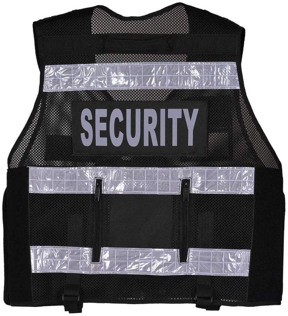 Wholesale Custom Wholesale Security Vest Reflective Vest Men Security Black Safety Vest