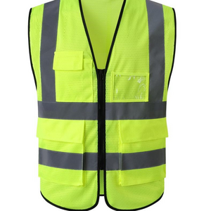 EN ISO 20471 Class 2 High Vis Safety Vest Red Blu Yellow Orange Security Safety Reflective Vest