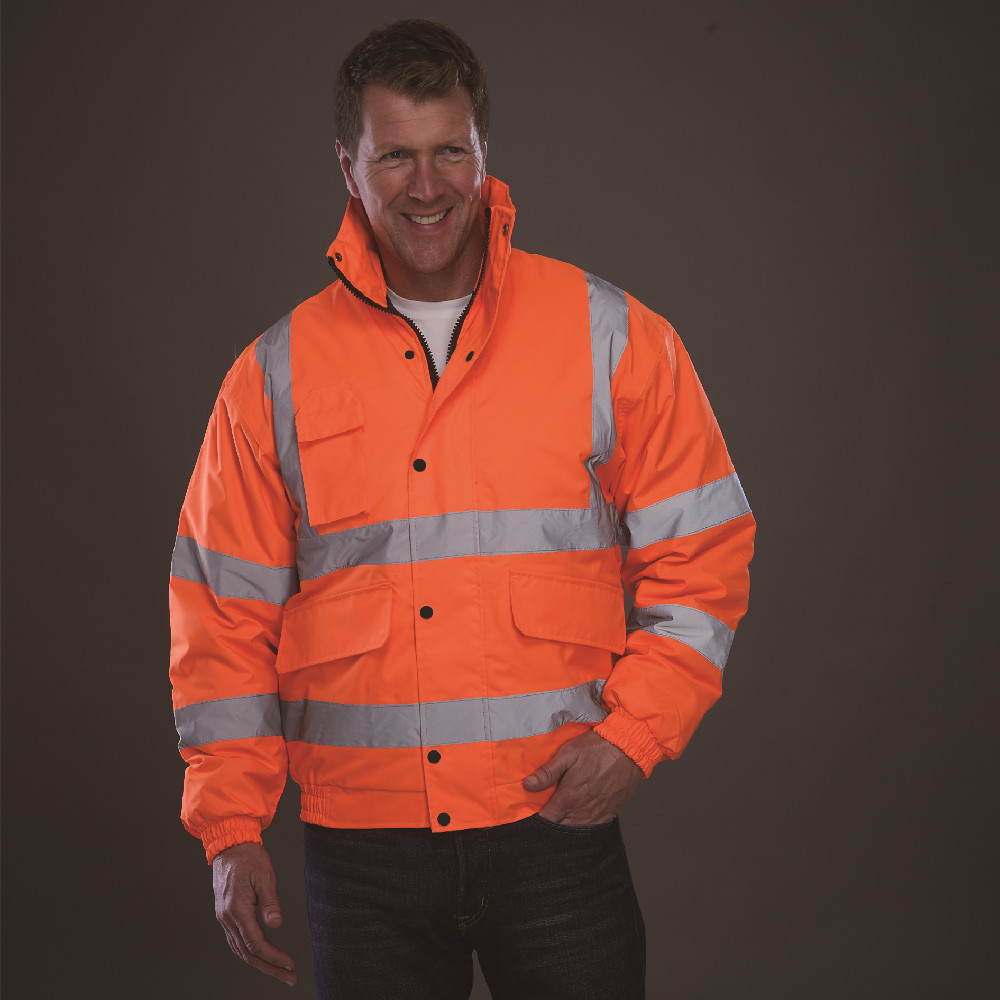 High collar autumn winter manufacturers direct hi vis coldproof waterproof reflective  mining safety jacket