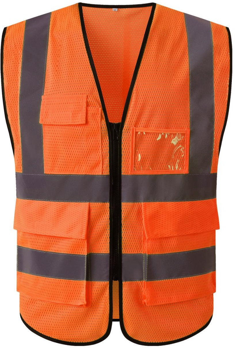 EN ISO 20471 Class 2 High Vis Safety Vest Red Blu Yellow Orange Security Safety Reflective Vest