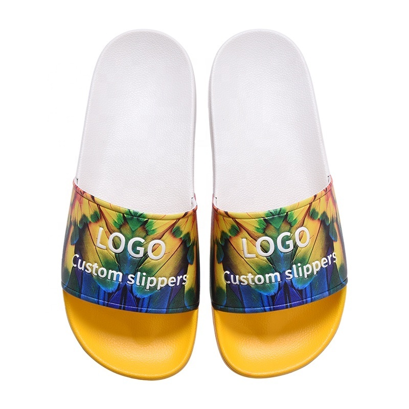 Fashion New Style Double Colors Slipper Items Custom Sublimated Shoes Slides Sandals Blanks Flip Flop For Sublimation Slippers