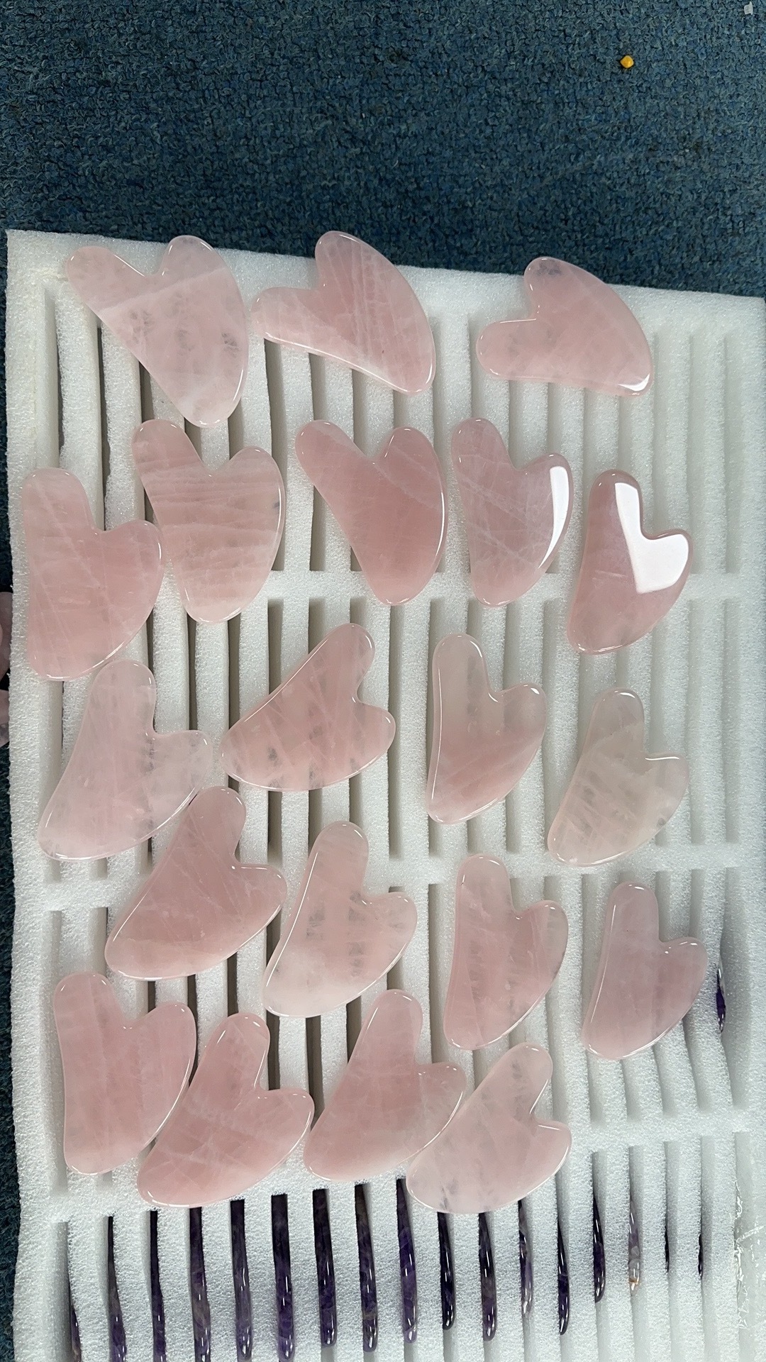 jade guasha board massage Wholesale Natural Rose Quartz Gua Sha Green Jade Gua Sha