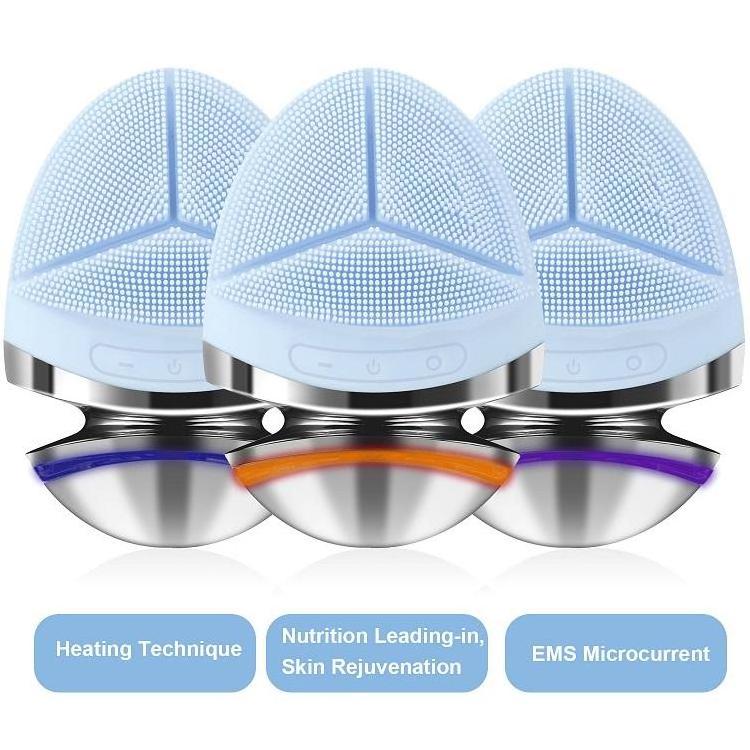 Shein Tiktok 4 In 1 Deep Cleansing Face Cleansing Brush Silicone New USB Cable Charging Travel Arrival Electric Face Brush