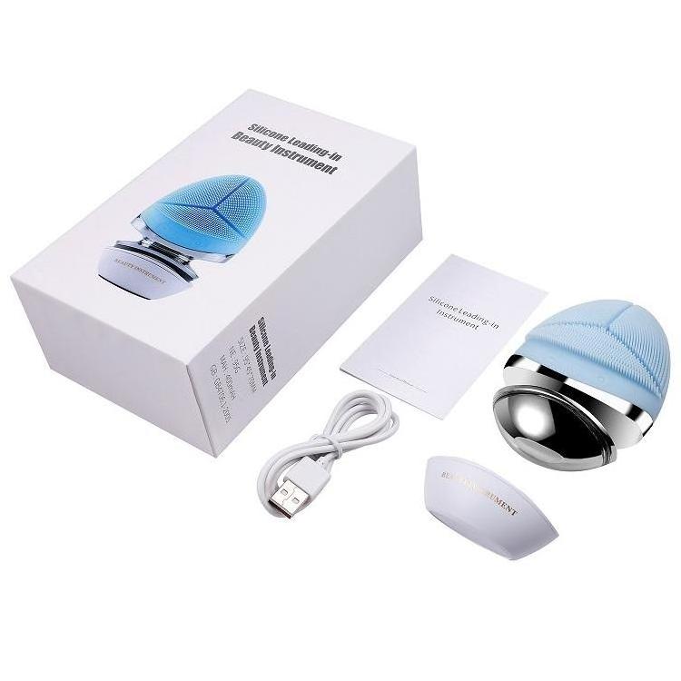 Shein Tiktok 4 In 1 Deep Cleansing Face Cleansing Brush Silicone New USB Cable Charging Travel Arrival Electric Face Brush