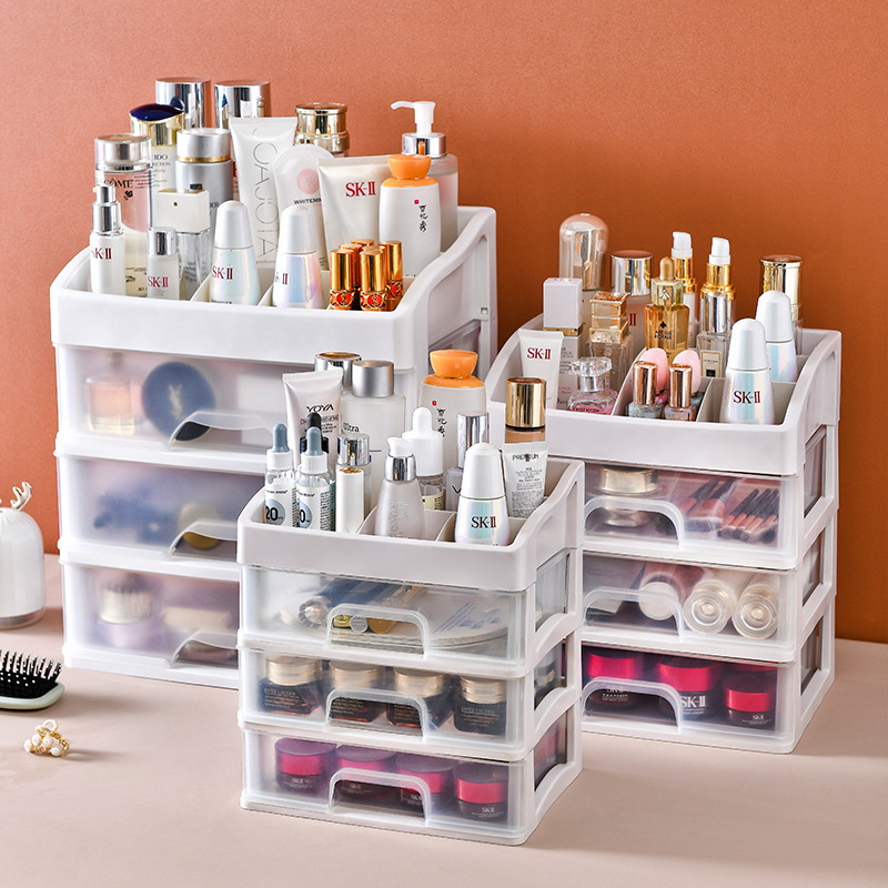 Cosmetic Storage Box Transparent Multifunctional Desktop Storage Drawer Make Up Organizer