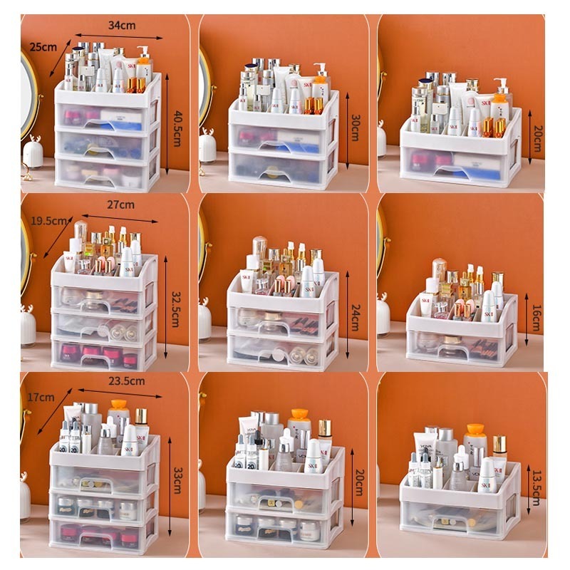 Cosmetic Storage Box Transparent Multifunctional Desktop Storage Drawer Make Up Organizer