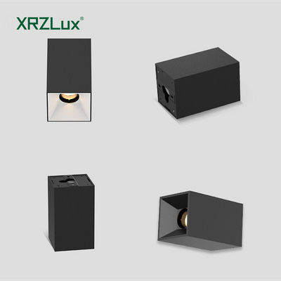 XRZLux Dimmable LED Ceiling Spotlight 10W Surface Mounted LED COB Downlight Adjustable Aluminum Anti-glare Square LED Downlight