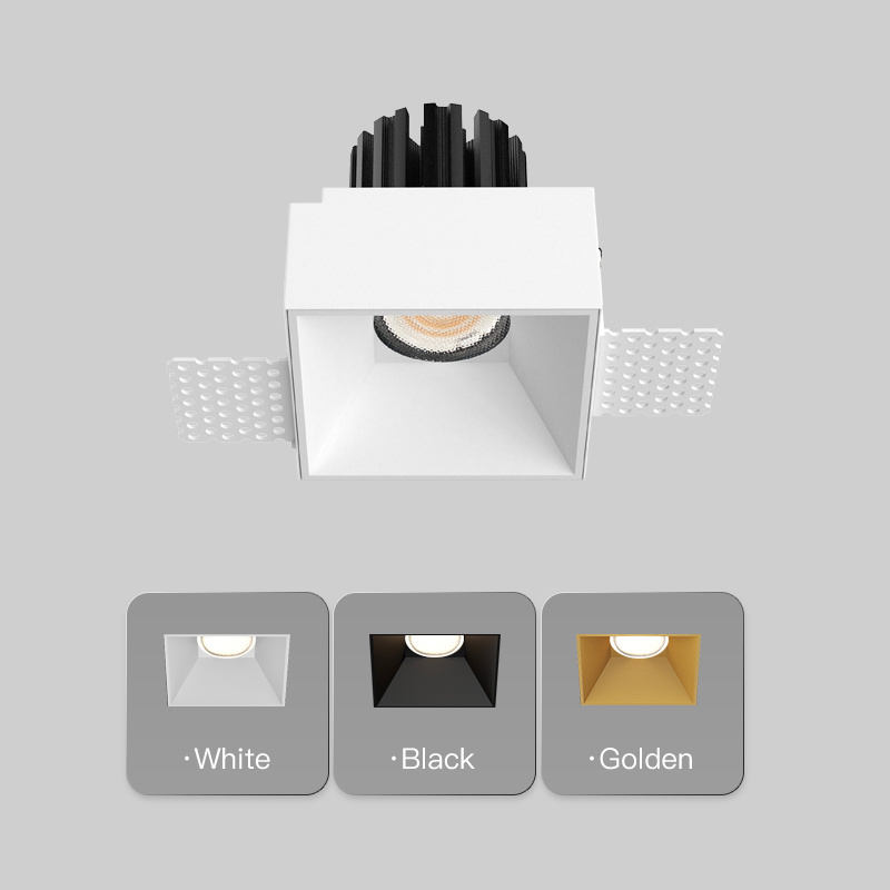 XRZLux 15W Waterproof ETL COB Downlight Recessed LED Ceiling Spot Lights IP44 Kitchen Bathroom Square LED Spotlights