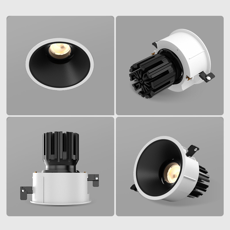 XRZLux 15W ETL Recessed Trimless Ceiling Spot Light Led COB Downlight Adjust Down Lights Design Commercial Lighting For Hotel