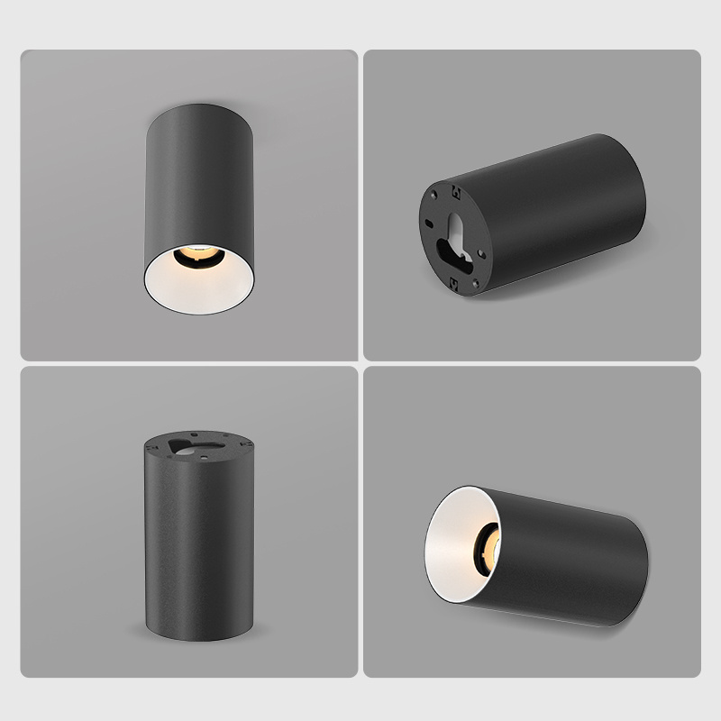 XRZLux Surface Mounted Cylinder Led Downlight 10W Aluminum Anti-glare LED Ceiling Spotlight Surface Cylinder Spot Light