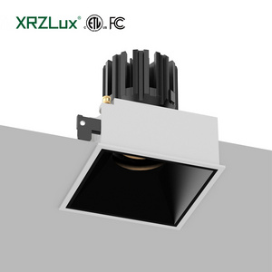 XRZLux LED Square Downlight Anti-glare Ceiling Spotlight Aluminum Recessed LED COB Downlight 8W 10W 15W Indoor Lighting Fixture