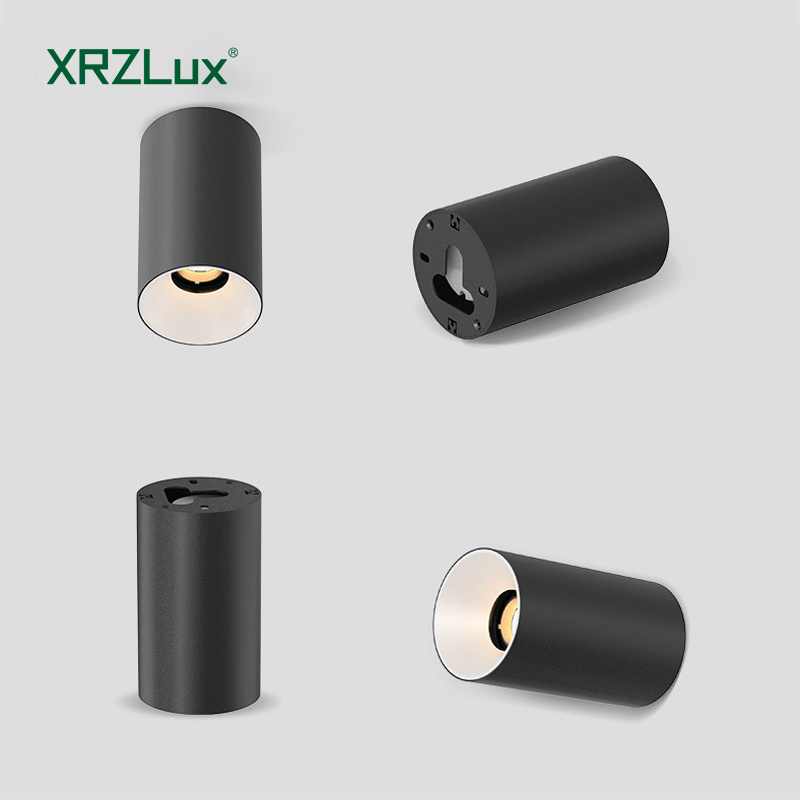 XRZLux Surface Mounted Cylinder LED Downlight 110V 220V COB Dimmable Ceiling Down Light Aluminum Anti-glare Round LED Spot Light