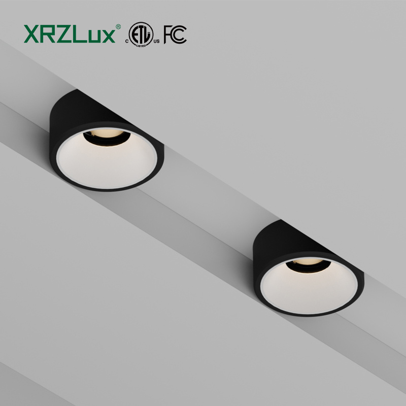 XRZLux High-Quality Recessed COB LED Downlight 15W Aluminum Anti-glare ETL Ceiling Spotlight Semi-recessed LED Ceiling Downlight