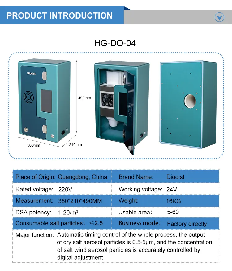 Multi-function Dry Salt Halogenerator All-in-One Health Care Device with Salt Therapy, Negative Ion Purification