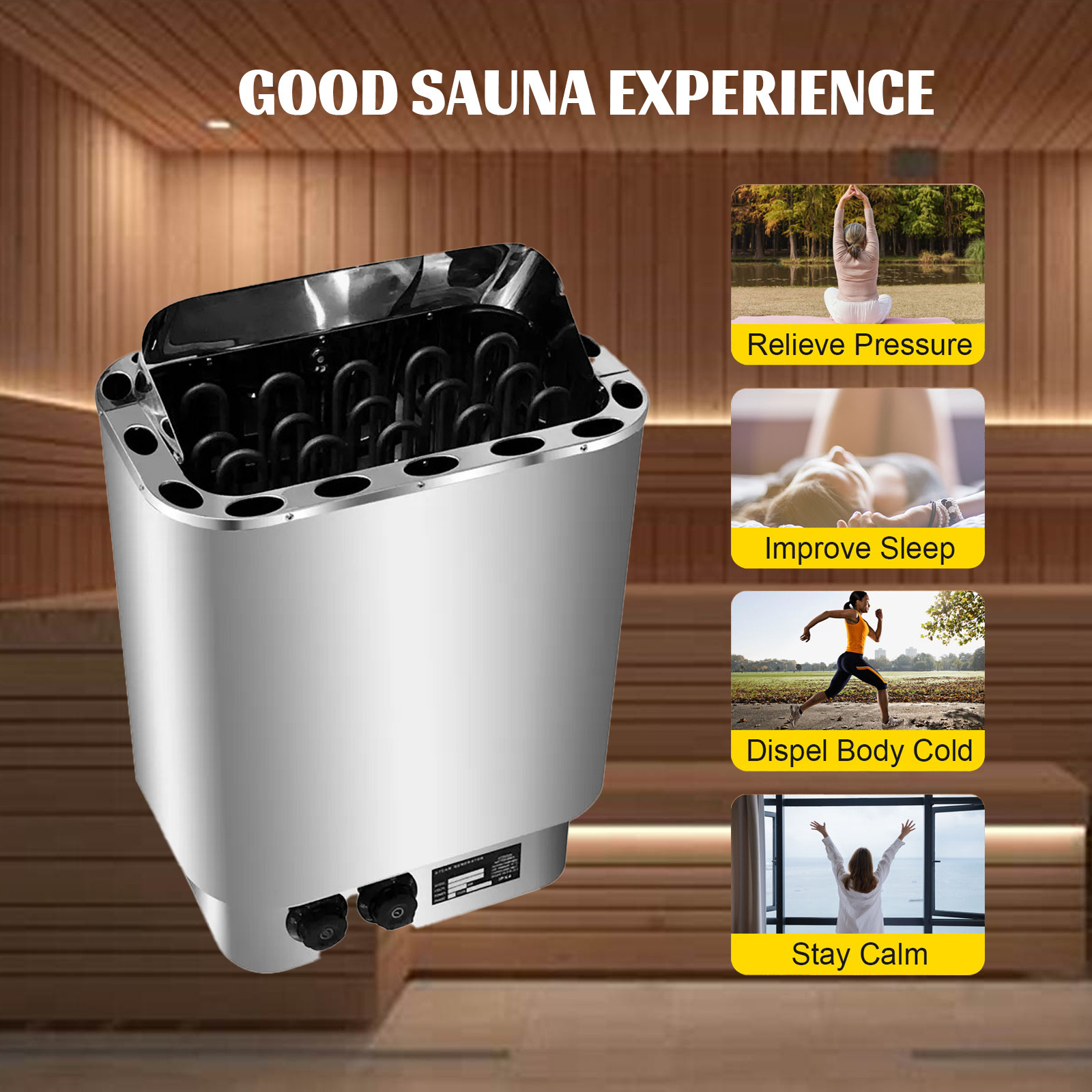 Diooist Portable Electric Sauna Stove with Computer Control Panel Inner Control Sauna Heater electric