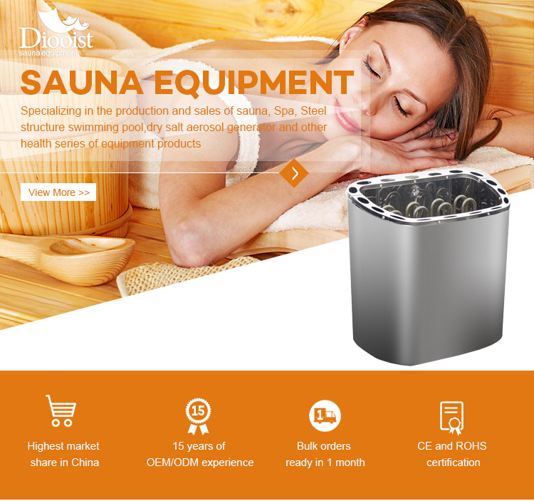 Diooist 4.5KW 6KW 8KW 9KW Electric Sauna Heater 220V-240V Sauna Stove with External Controller for Home Hotel Sauna