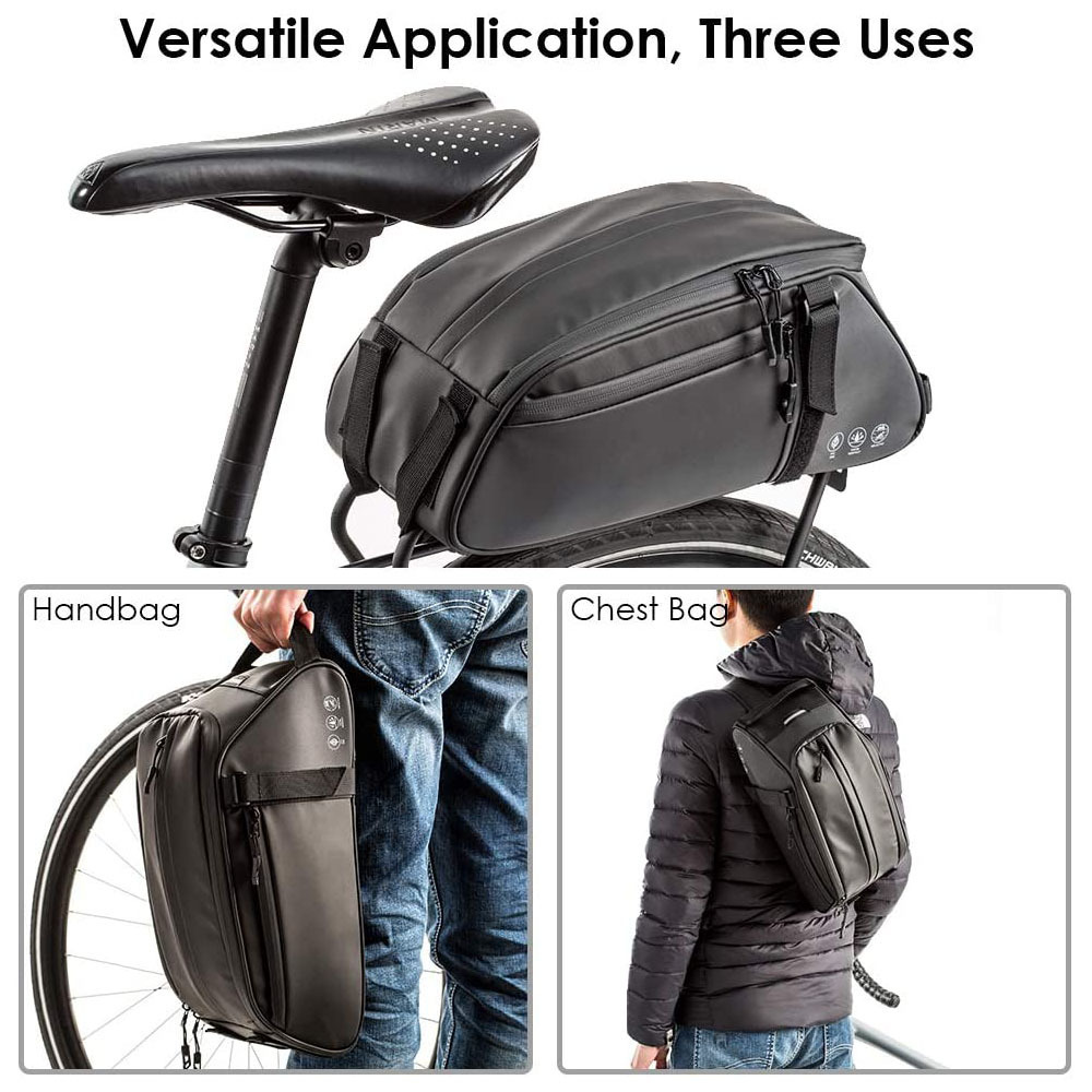 night reflect waterproof tail seat pannier cargo carrier bike Bicycle cycling rear rackTrunk  pouch bag