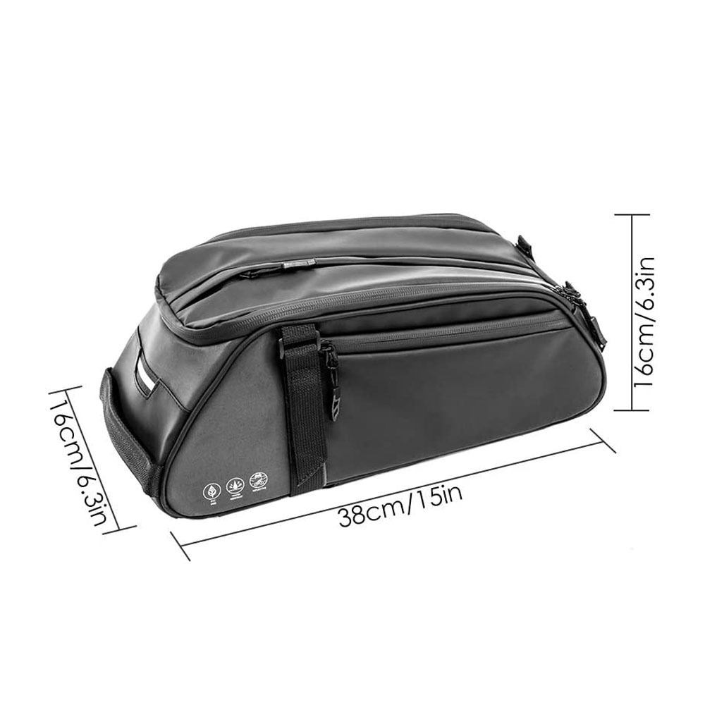 night reflect waterproof tail seat pannier cargo carrier bike Bicycle cycling rear rackTrunk  pouch bag