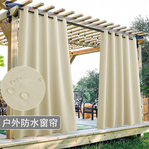 Hot spring hotel swimming pool outdoor curtain shelter from wind and rain gazebo terrace waterproof full blackout curtain