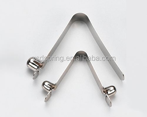 Button Lock Flat Springs V Shape Clip Metal Tube Clips Release Locking Telescoping V Shape Spring