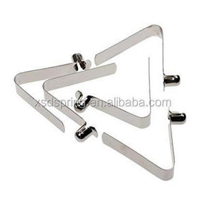 Button Lock Flat Springs V Shape Clip Metal Tube Clips Release Locking Telescoping V Shape Spring