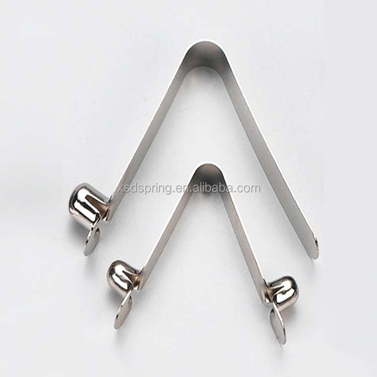 Hole Push Lock V U Shaped Snap Flat Spring Clip Single & Double Solid Button For Pipe