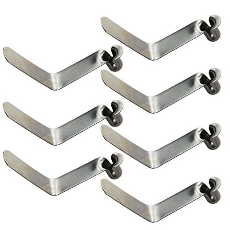 Nickel plated spring steel tube lock pin push button spring clip