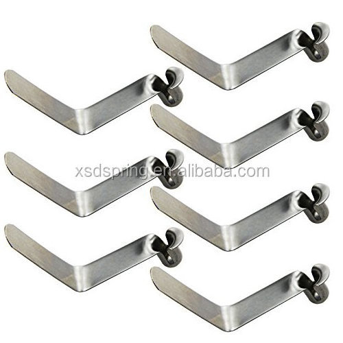 Button Lock Flat Springs V Shape Clip Metal Tube Clips Release Locking Telescoping V Shape Spring