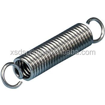 China bouncy stainless steel extension spring dual hook tension spring 20g 22g