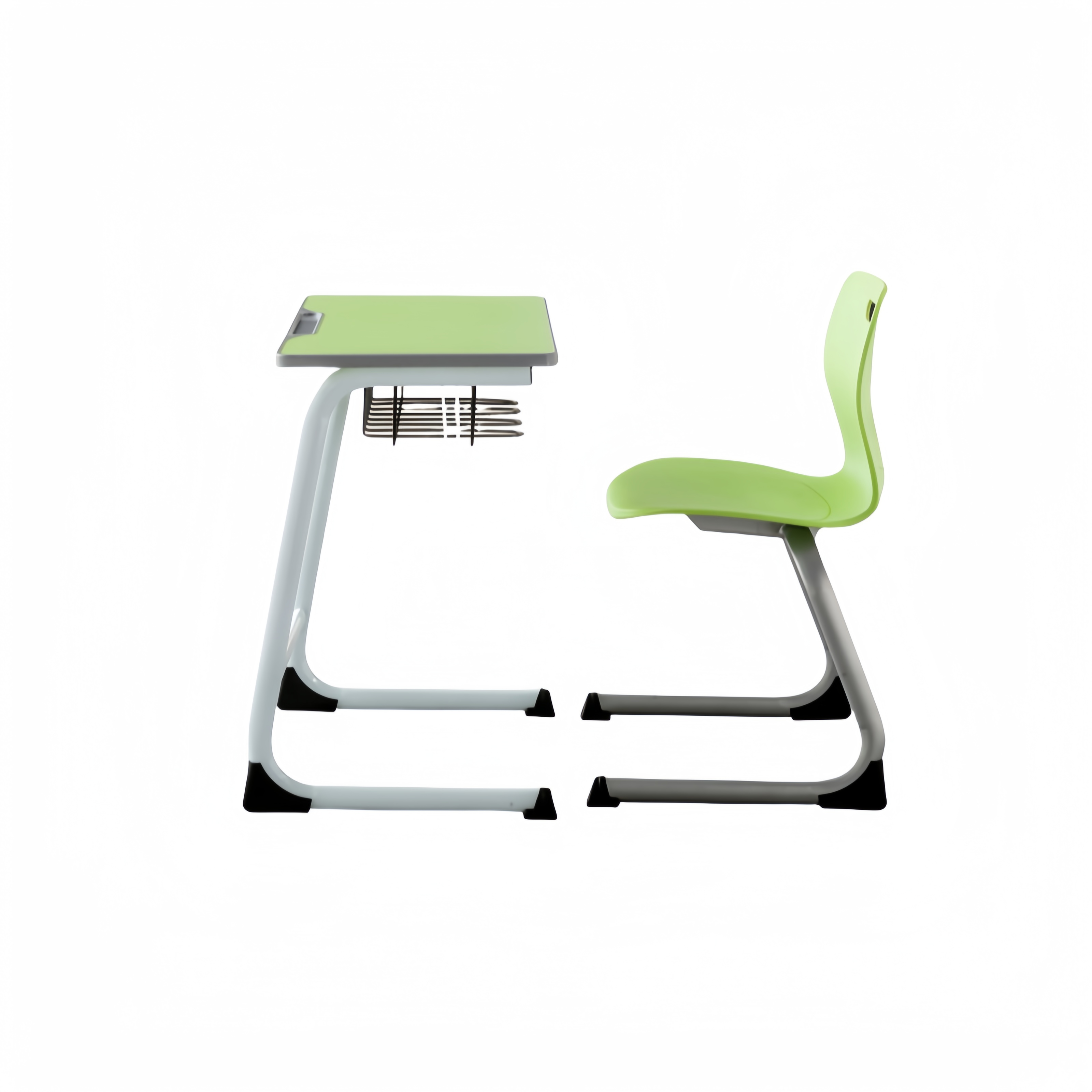 European style classroom study desk and chair set single metal study table with chairs modern comfortable classroom furniture