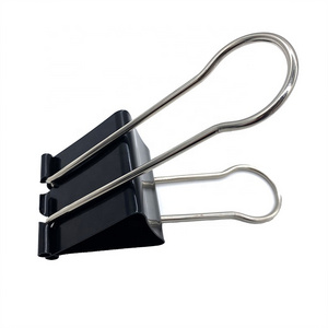 Hot Sale 60mm Huge Bulldog Clip Black Custom Stainless Steel Flat Metal Binder Clip  Paper Clips For Office Home