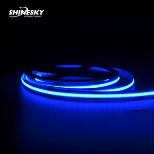 shinesky hot selling single color red/green/blue/pink cob led light dc12V 24V IP20 8mm/10mm 480leds flexible led cob strip