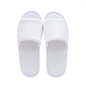 Wholesale Cheap Lightweight Cotton Slippers Hotel Disposable Bathroom Open Toe Slippers