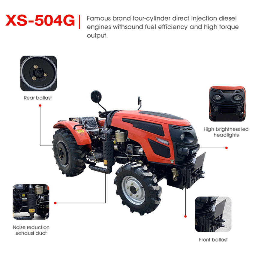 Xs-504g Multi-Purpose Farm Mini Small Cheap Compact Tractor For Agriculture In China