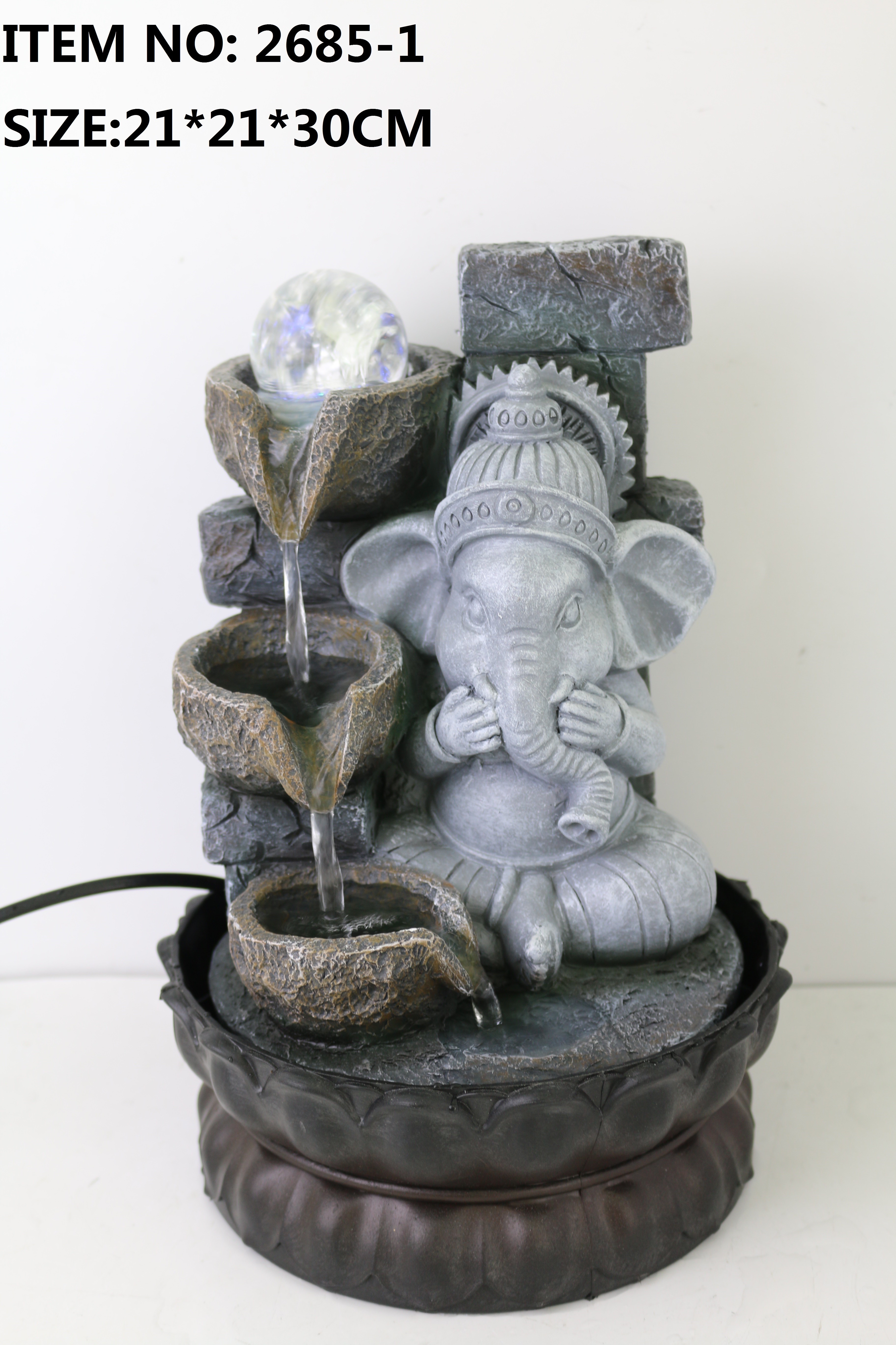 New hot indoor resin crafts water fountain elephant Buddha decoration manufacturers customized low price sales