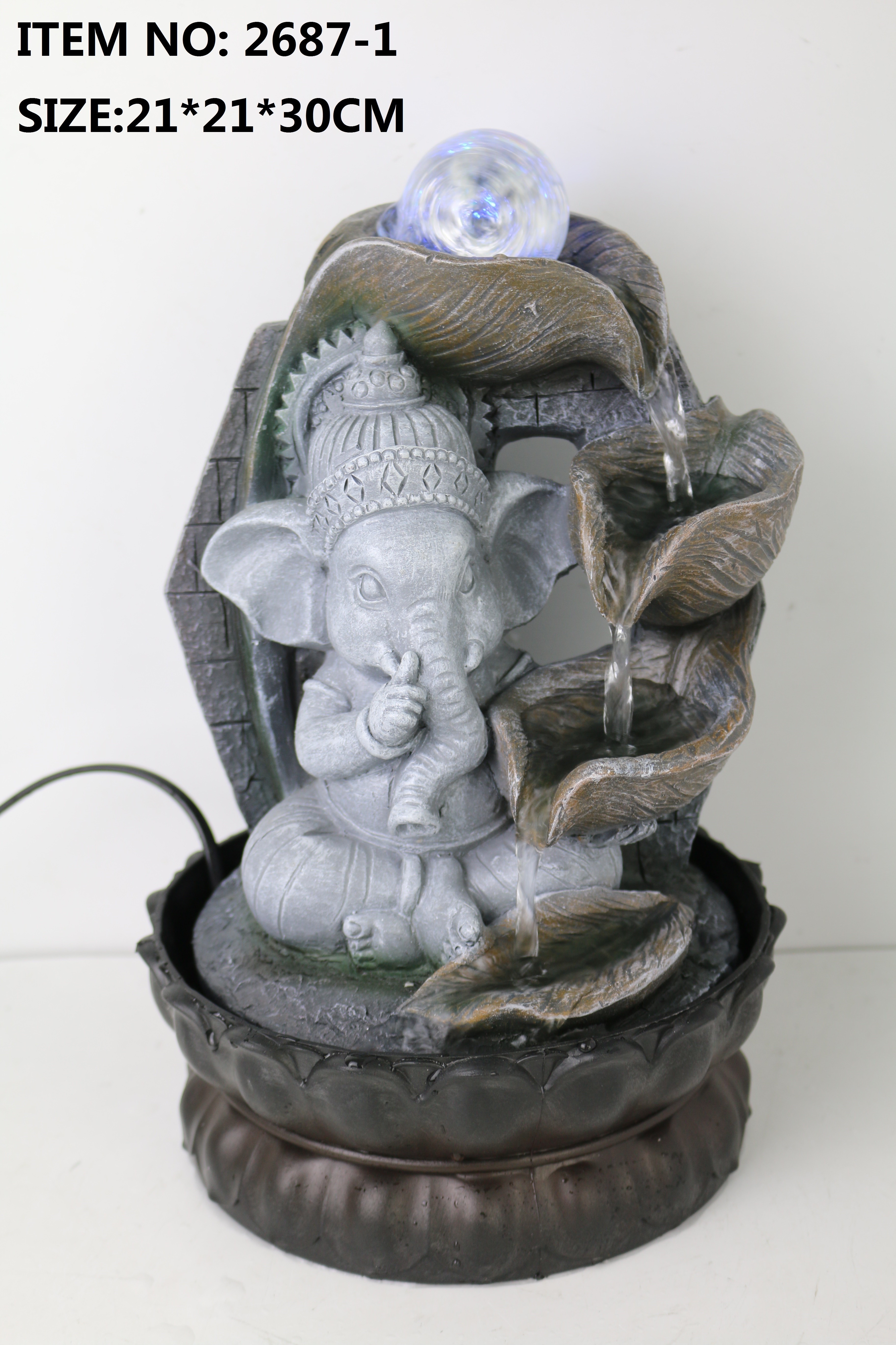 New hot indoor resin crafts water fountain elephant Buddha decoration manufacturers customized low price sales