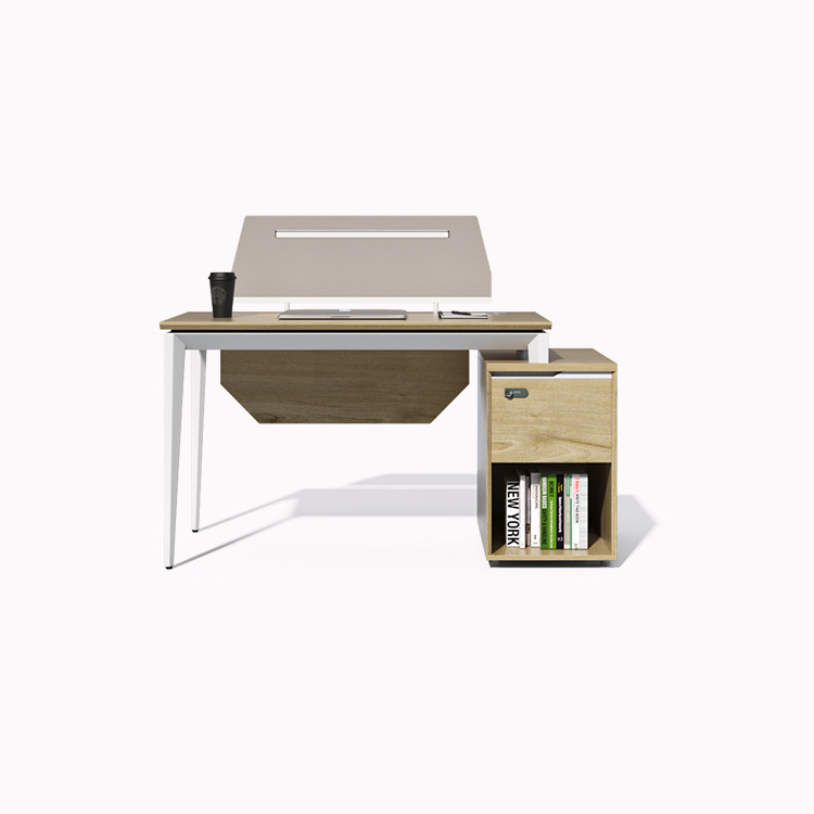 New Modular Single-Seat Office Furniture Desk Partitions Table Metal feet Collaborative Work Space Open Staff Workstation