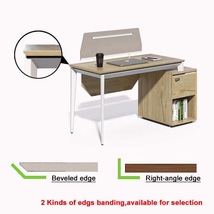 New Modular Single-Seat Office Furniture Desk Partitions Table Metal feet Collaborative Work Space Open Staff Workstation