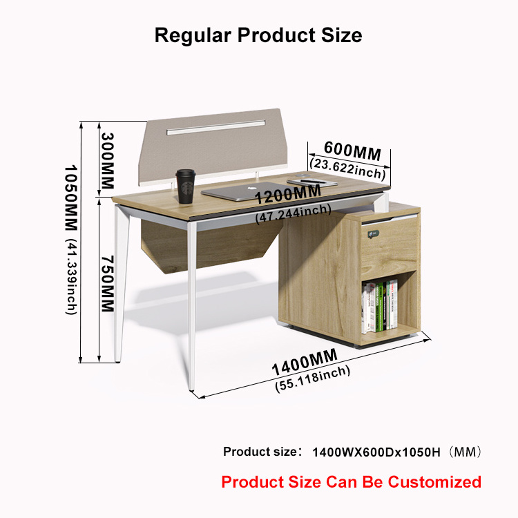 New Modular Single-Seat Office Furniture Desk Partitions Table Metal feet Collaborative Work Space Open Staff Workstation