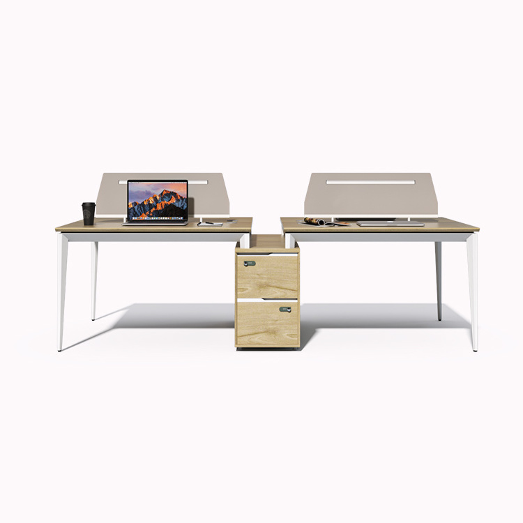 New Modular Single-Seat Office Furniture Desk Partitions Table Metal feet Collaborative Work Space Open Staff Workstation